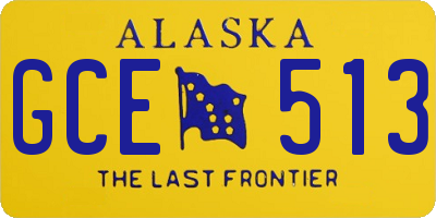 AK license plate GCE513
