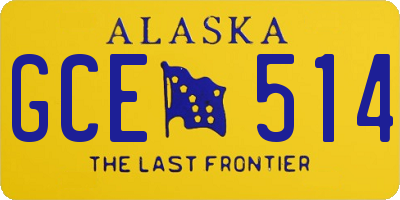 AK license plate GCE514