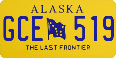 AK license plate GCE519