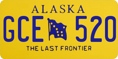 AK license plate GCE520