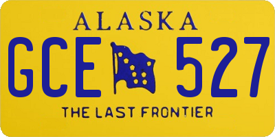 AK license plate GCE527