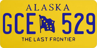AK license plate GCE529