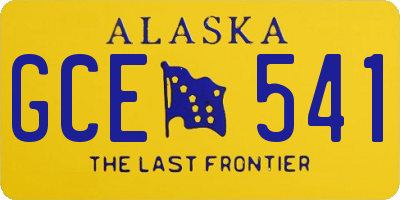 AK license plate GCE541
