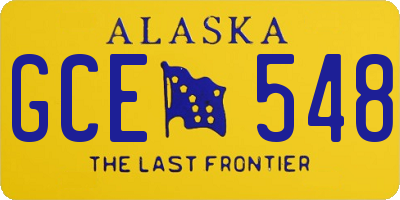 AK license plate GCE548