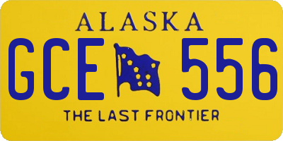 AK license plate GCE556