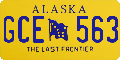 AK license plate GCE563