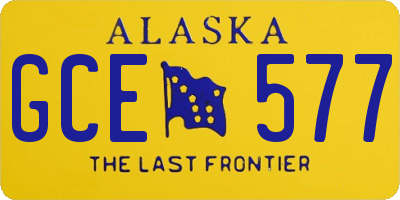 AK license plate GCE577