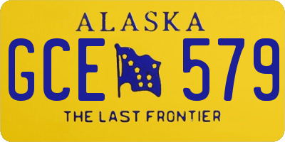 AK license plate GCE579