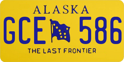 AK license plate GCE586