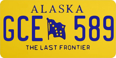 AK license plate GCE589