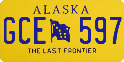 AK license plate GCE597
