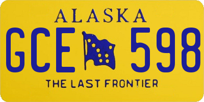 AK license plate GCE598