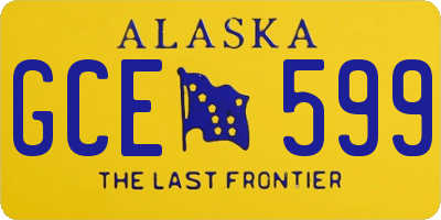 AK license plate GCE599