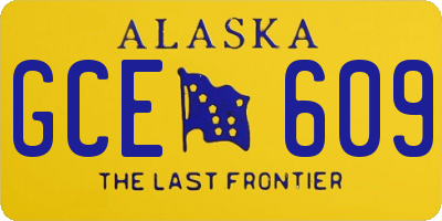AK license plate GCE609