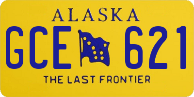 AK license plate GCE621