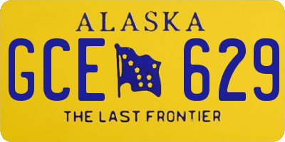 AK license plate GCE629