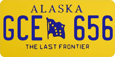 AK license plate GCE656