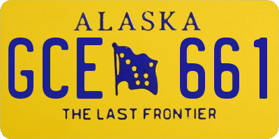 AK license plate GCE661