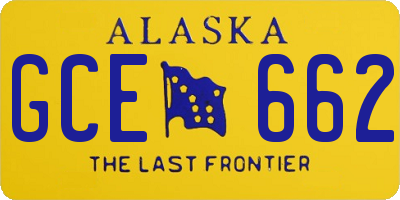 AK license plate GCE662