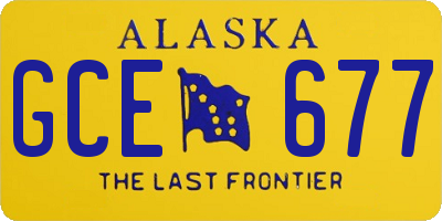 AK license plate GCE677