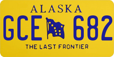 AK license plate GCE682