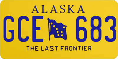AK license plate GCE683