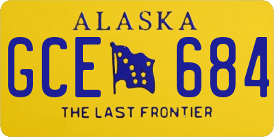 AK license plate GCE684