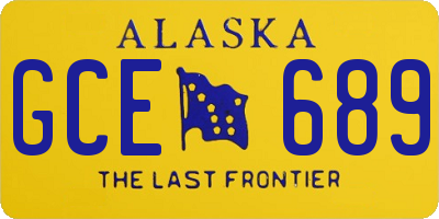 AK license plate GCE689