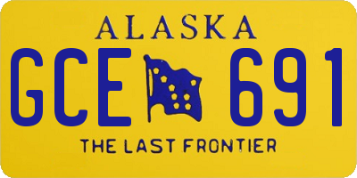 AK license plate GCE691