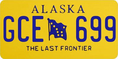 AK license plate GCE699