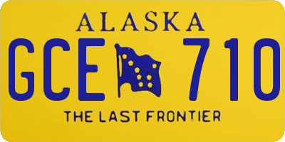 AK license plate GCE710