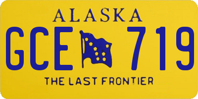 AK license plate GCE719