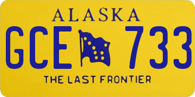 AK license plate GCE733