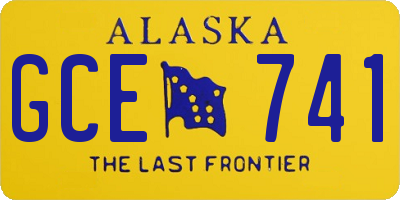 AK license plate GCE741