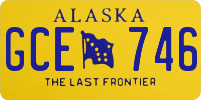 AK license plate GCE746