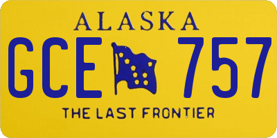 AK license plate GCE757