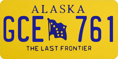AK license plate GCE761