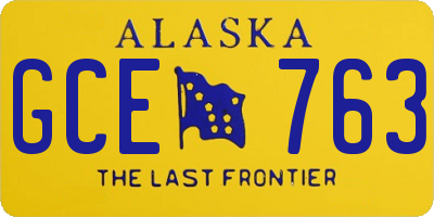 AK license plate GCE763