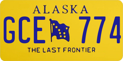 AK license plate GCE774