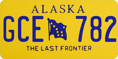 AK license plate GCE782
