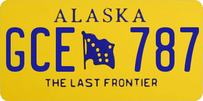 AK license plate GCE787