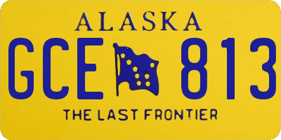 AK license plate GCE813