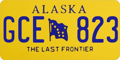 AK license plate GCE823