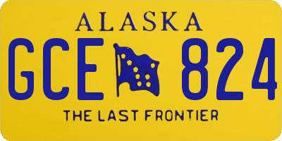 AK license plate GCE824