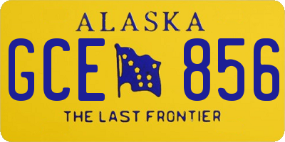 AK license plate GCE856