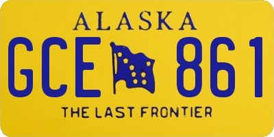 AK license plate GCE861
