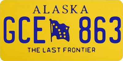 AK license plate GCE863