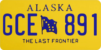 AK license plate GCE891