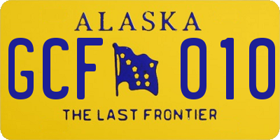AK license plate GCF010