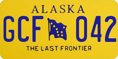 AK license plate GCF042